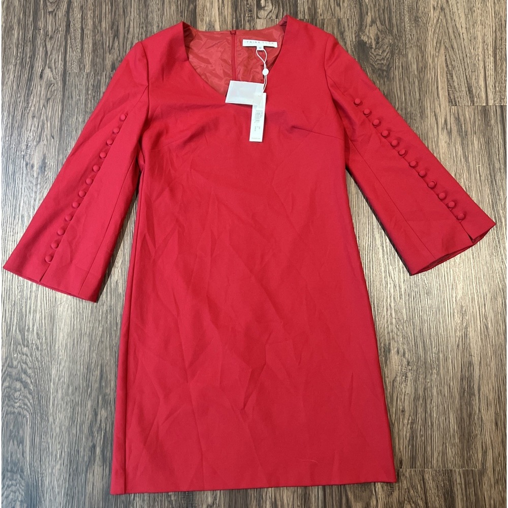 TRINA TURK Selfie Shift Dress Color Sangria Size 0 $348